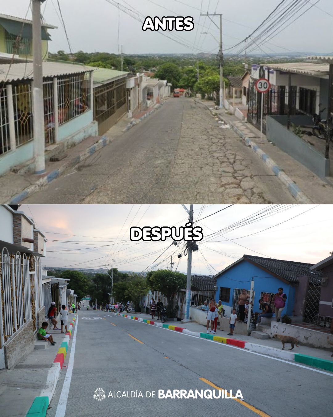 Barrio El Bosque le da la bienvenida a sus nuevas vías pavimentadas ...